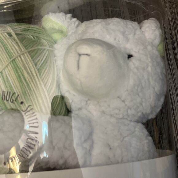 DMC Hug This! Knitting & Crochet Yarn Kit with Lamb Toy New In Box Baby Blanket - Picture 5 of 10